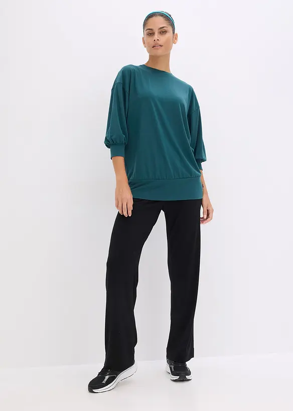 Oversized sportshirt met 3/4 mouwen, sneldrogend, bonprix