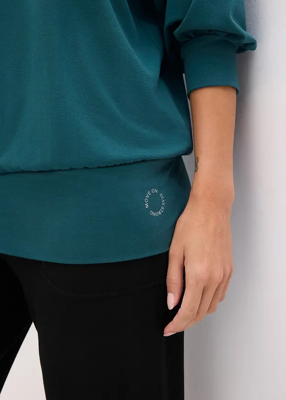 Oversized sportshirt met 3/4 mouwen, sneldrogend, bonprix