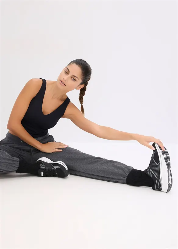 Sport bh top van stevig katoen met normale steun, bonprix