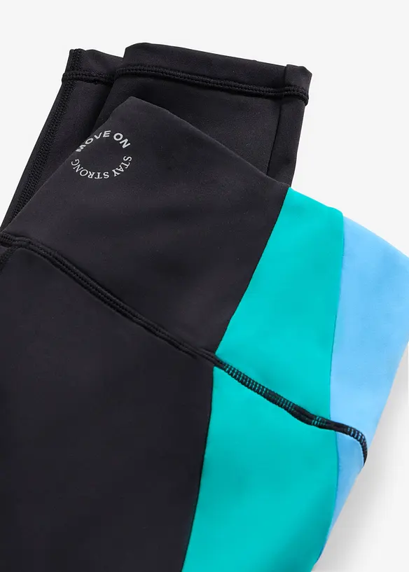 Comfortabele, sneldrogende  sportlegging met contraststrepen, bonprix