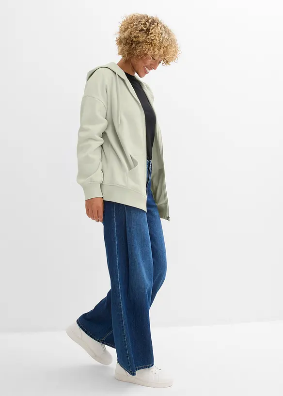 Oversized sweatvest met capuchon, bonprix