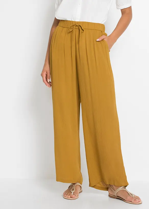 Wijde broek van soepele viscose, bonprix