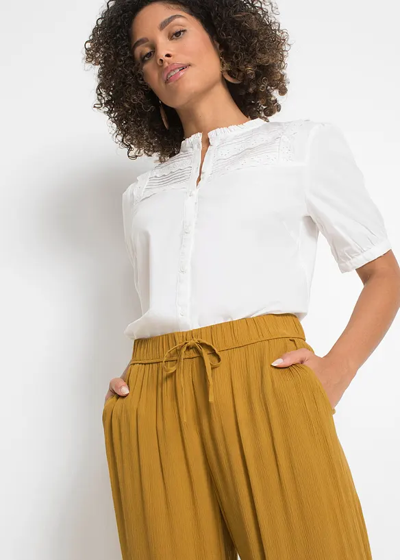 Wijde broek van soepele viscose, bonprix