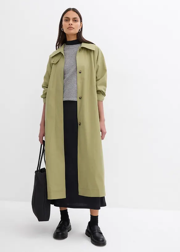 Trenchcoat met kleppen, bonprix