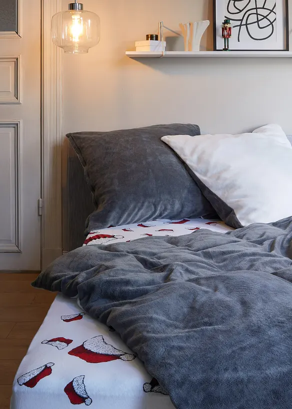 Hoeslaken met kerstmutsen, bonprix