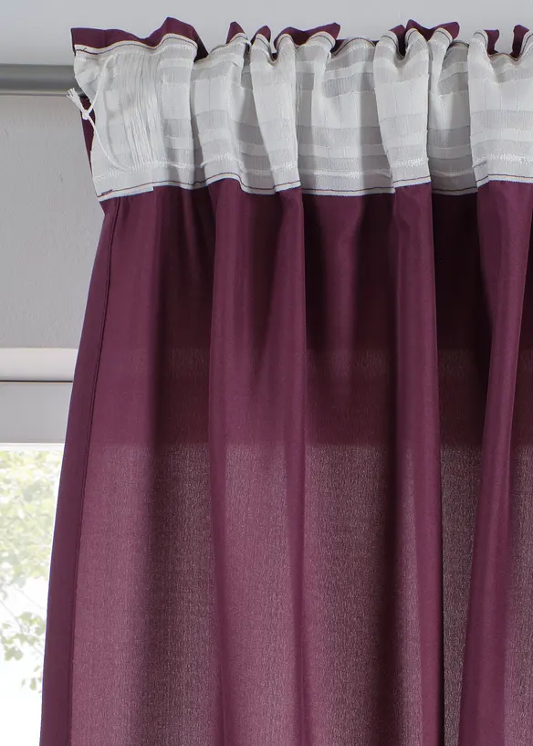 Gordijnen van microvezel (2 stuks), bonprix