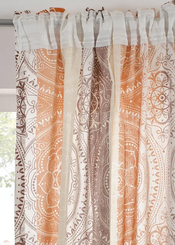 Gordijn met strepen van gerecycled polyester ( 1 stuk), bonprix