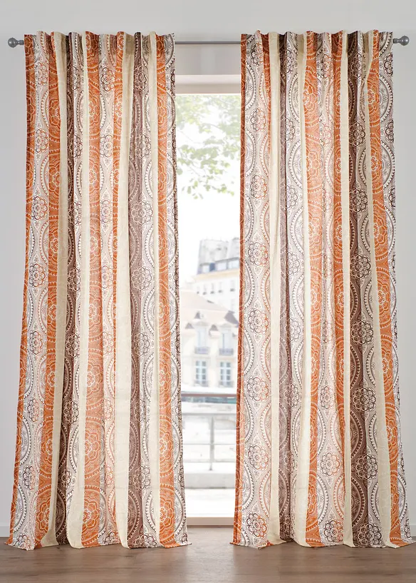 Gordijn met strepen van gerecycled polyester ( 1 stuk), bonprix