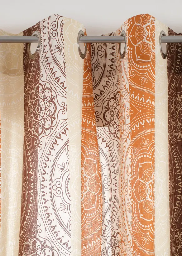 Gordijn met strepen van gerecycled polyester (1 stuk), bonprix