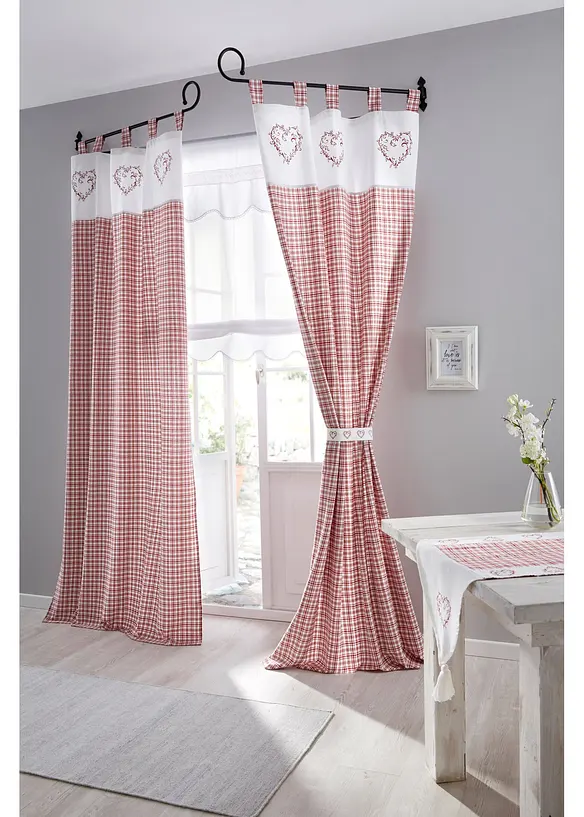 Gordijn van biologisch katoen met embrasse (1 stuk), bonprix