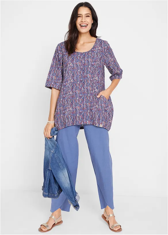 3/4 broek in een lichte linnenmix, bonprix