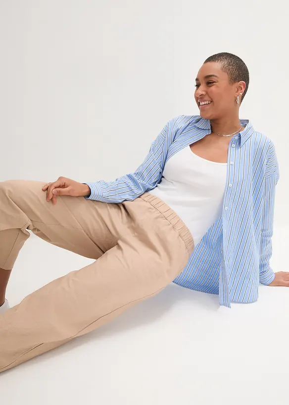 3/4 broek in een lichte linnenmix, bonprix