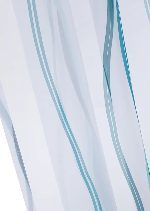 Transparant gordijn met golfmotief (1 stuk), bonprix