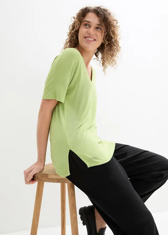 Longshirt in een fijne viscosemix, bonprix