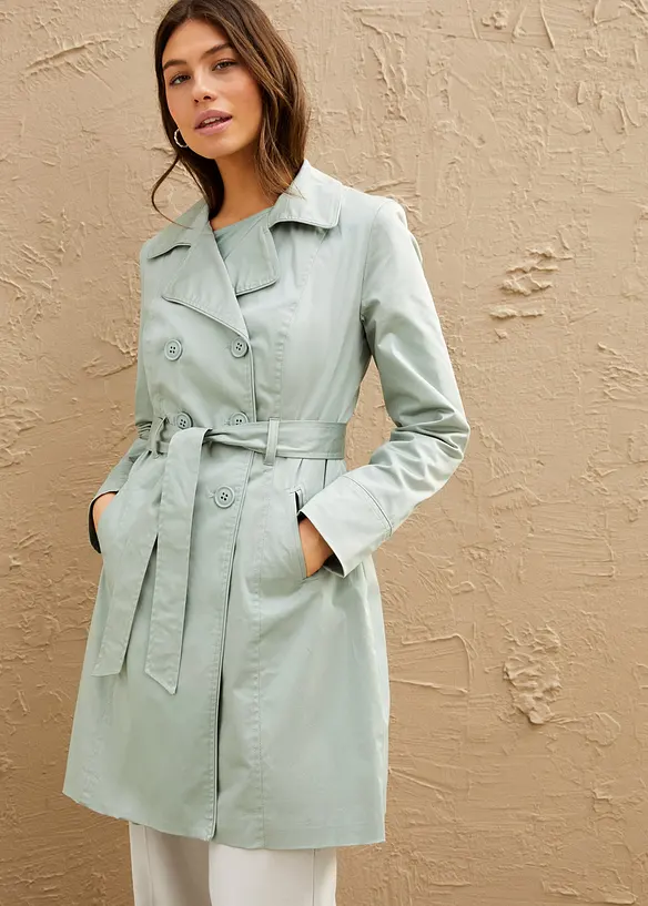 Trenchcoat van katoen, bonprix