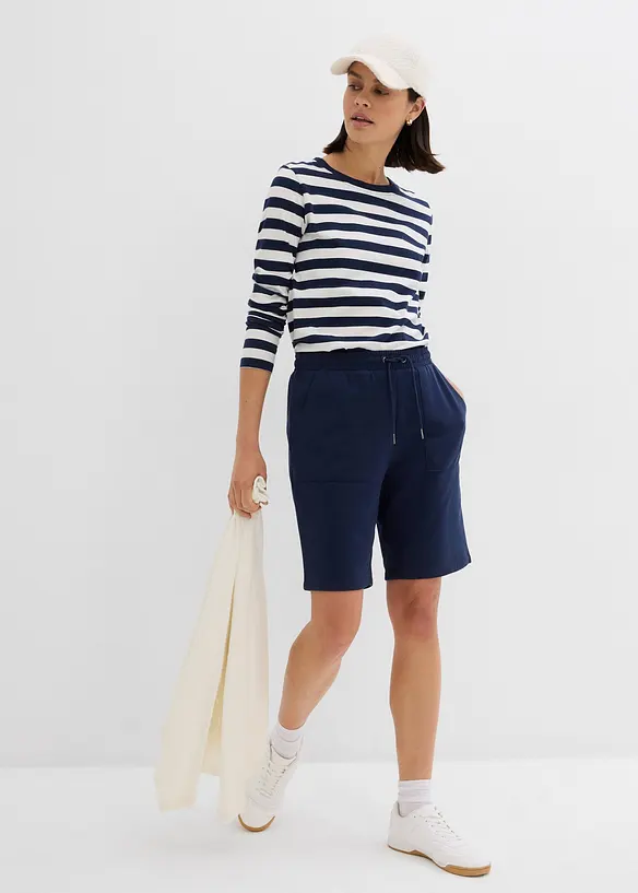 Sweat short met zakken, bonprix