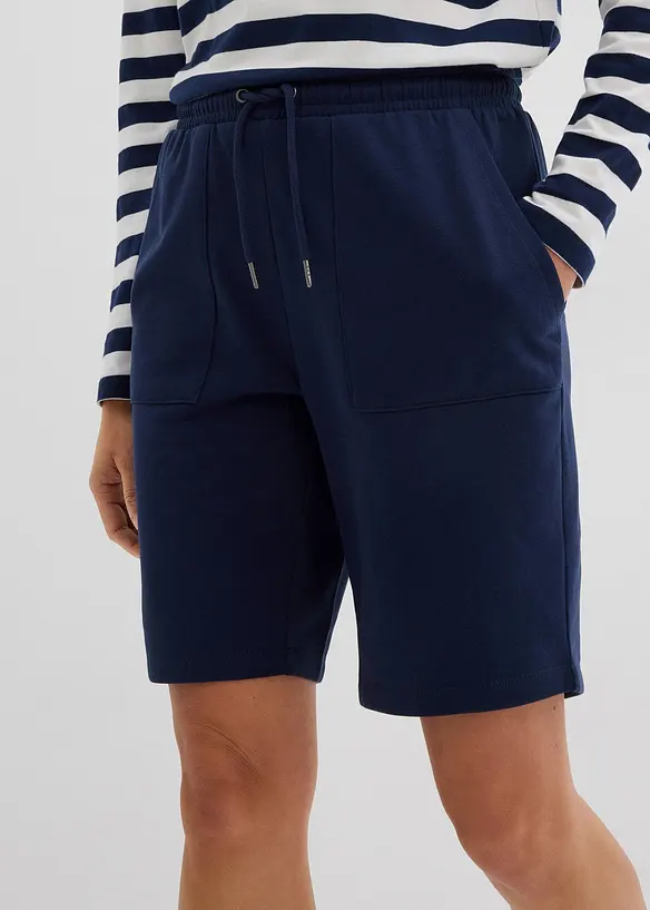 Sweat short met zakken, bonprix