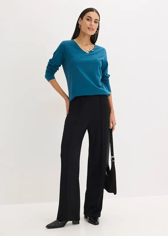 Longsleeve met eyelets, bonprix