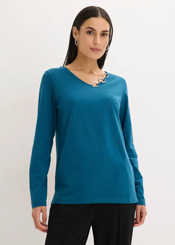 Longsleeve met eyelets, bonprix