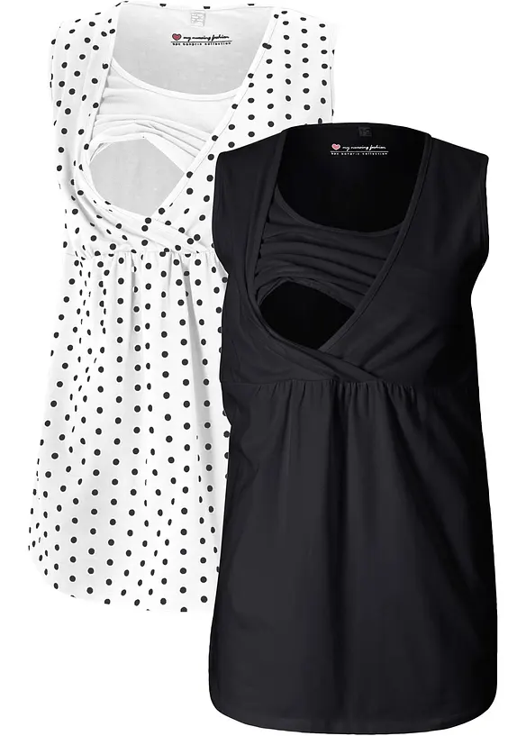 Zwangerschapstop/voedingstop (set van 2), bonprix