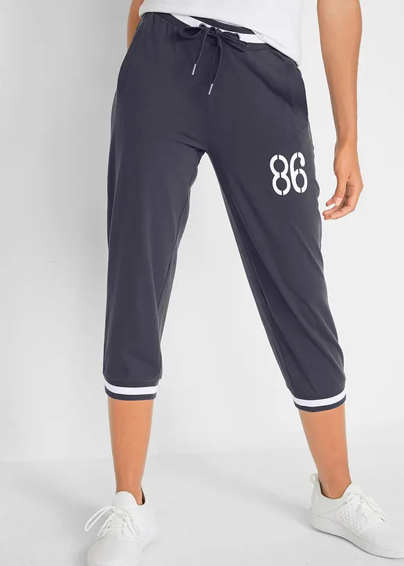 3/4 joggingbroek in een katoen-wolmix, bonprix