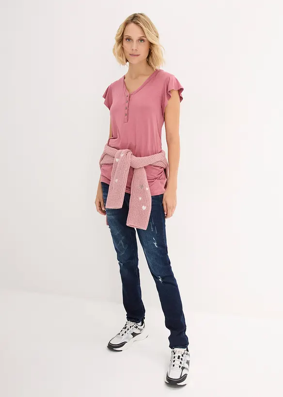 Zwangerschapsshirt / voedingsshirt met viscose, bonprix