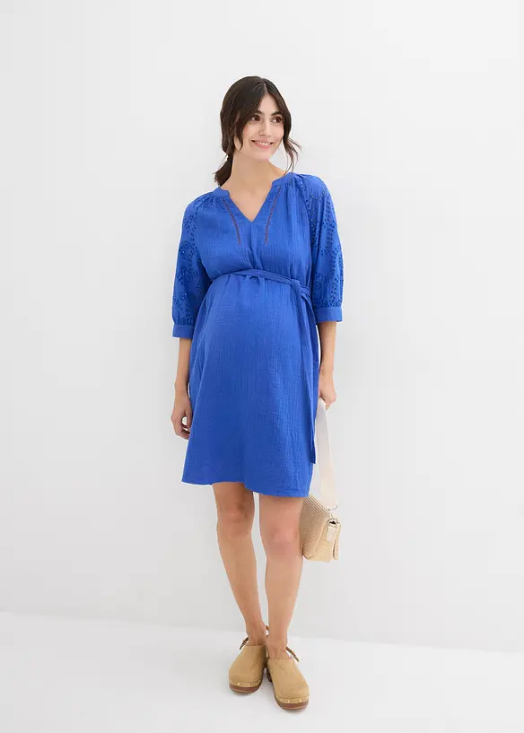 Mousseline zwangerschapsjurk van puur katoen, bonprix