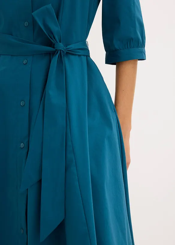 Overhemdjurk met kant en strikceintuur, bonprix