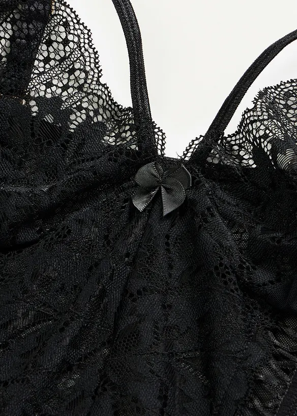 Bustier met jarretels en string (2-dlg. set), bonprix