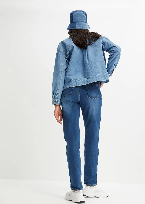 Stretch mom jeans, high waist, bonprix