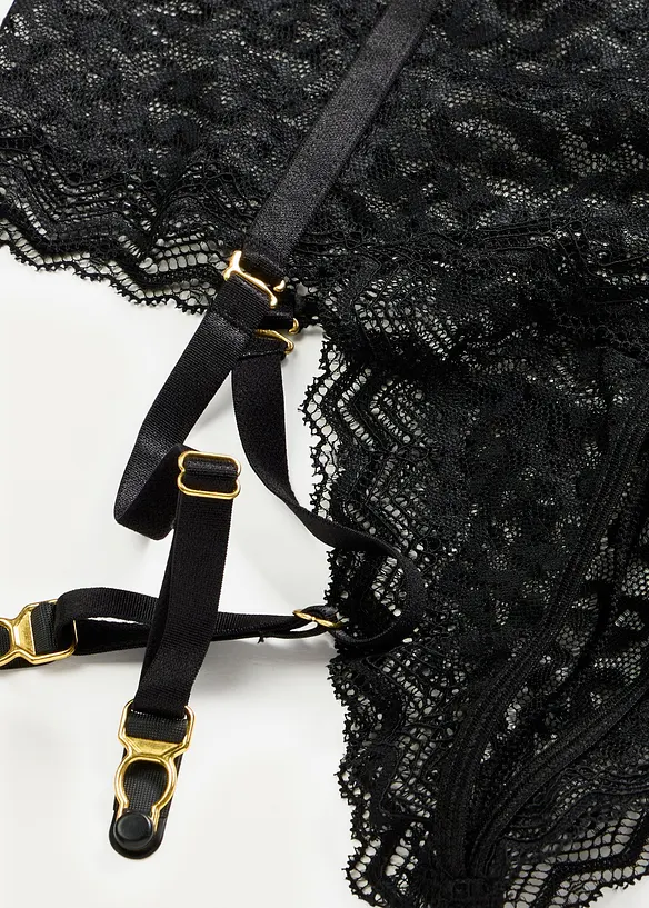 Taillestring ouvert met jarretels, bonprix