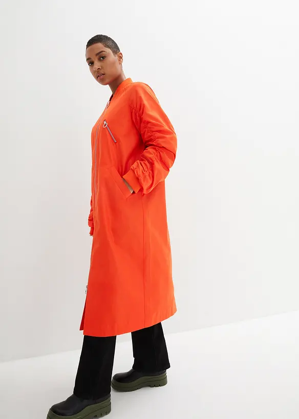 Lange jas met gebreide kraag, bonprix