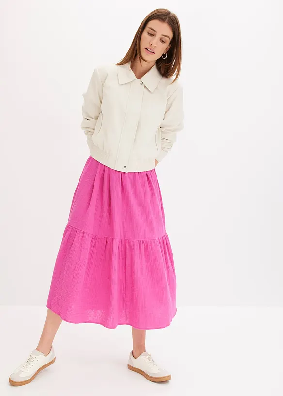 Maxi jurk van mousseline, bonprix