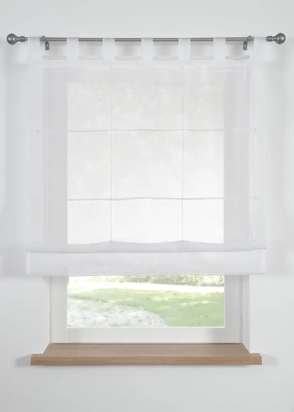 Vouwgordijn van lichte voile, bonprix