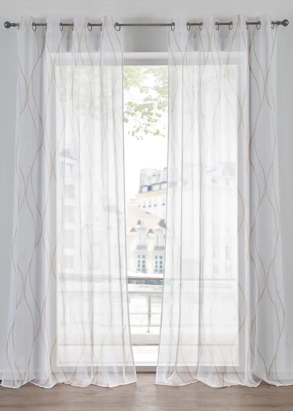 Gordijn met golven, ook verkrijgbaar in extra lang (1 stuk), bonprix