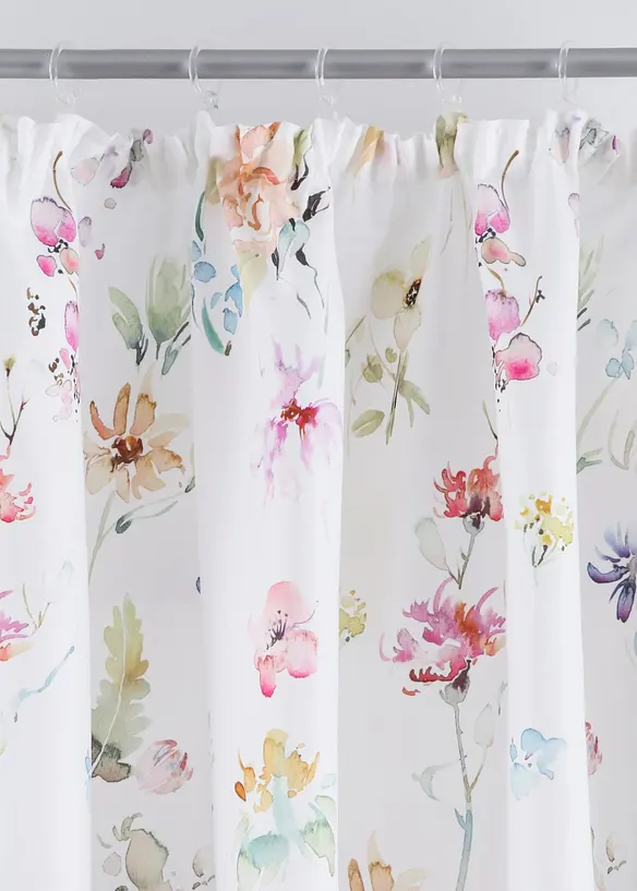 Microvezel gordijn met bloemenprint (1 stuk), bonprix