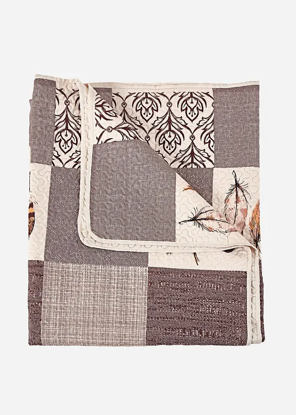 Plaid met patchworkprint, bonprix