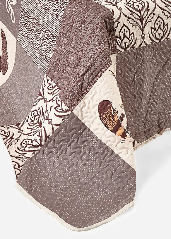 Plaid met patchworkprint, bonprix