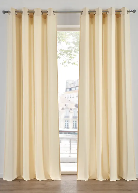 Gordijnen van microvezel (2 stuks), bonprix