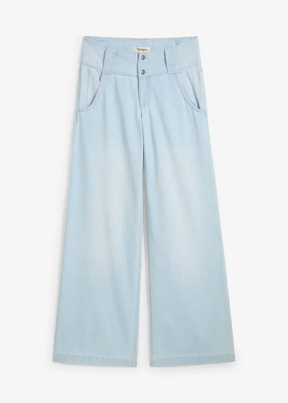 Wide leg jeans, high waist, super soft, bonprix