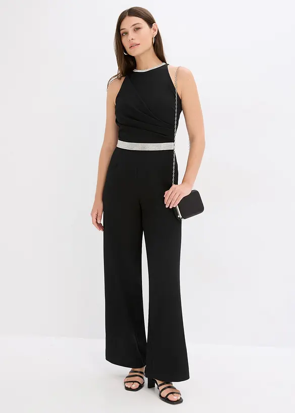 Jumpsuit van gestructureerde crèpe, bonprix
