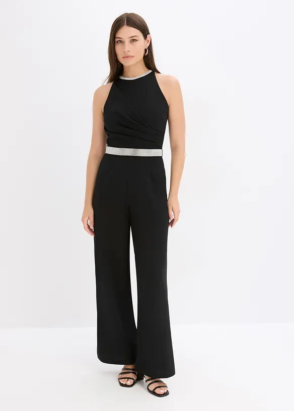 Jumpsuit van gestructureerde crèpe, bonprix