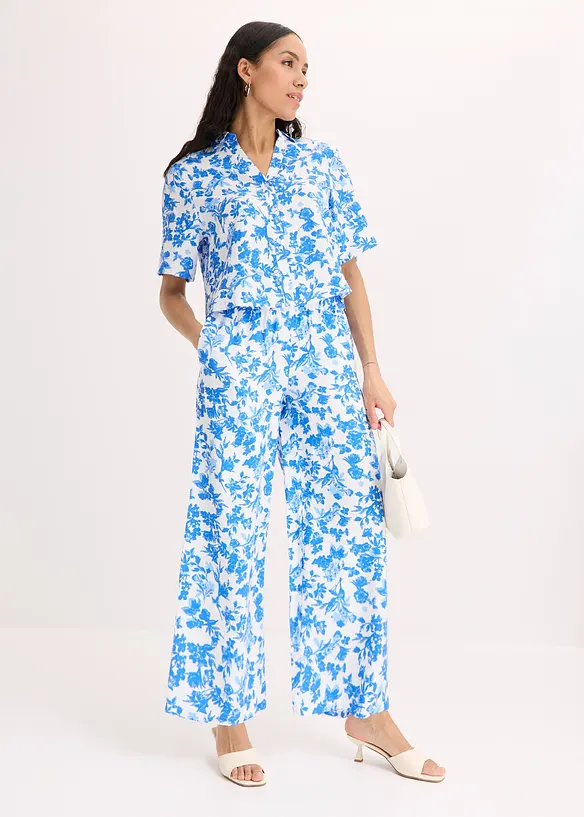 Blouse met korte mouwen van soepele viscose, bonprix