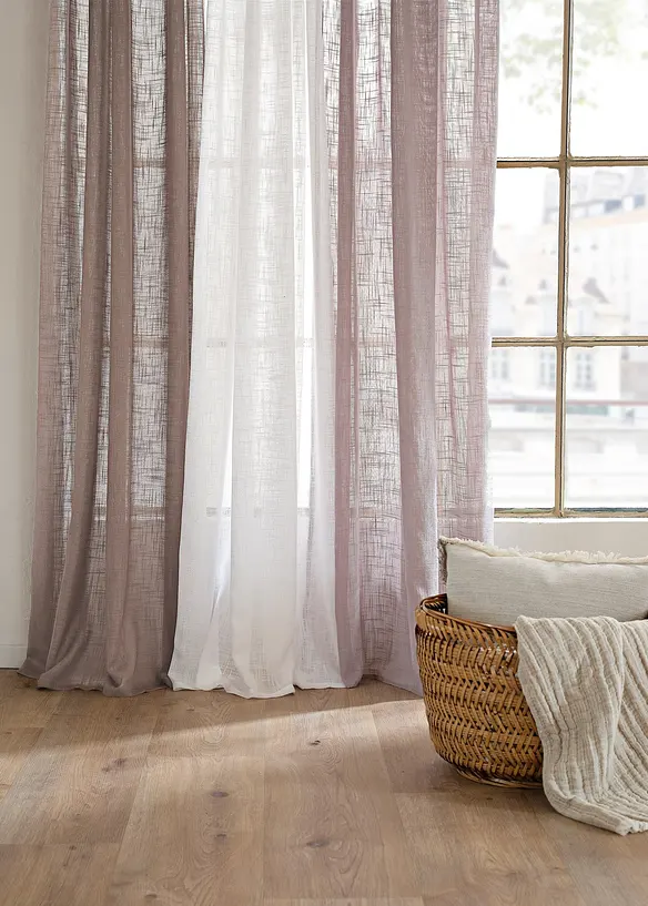 Gordijn met structuur (2 stuks), bonprix