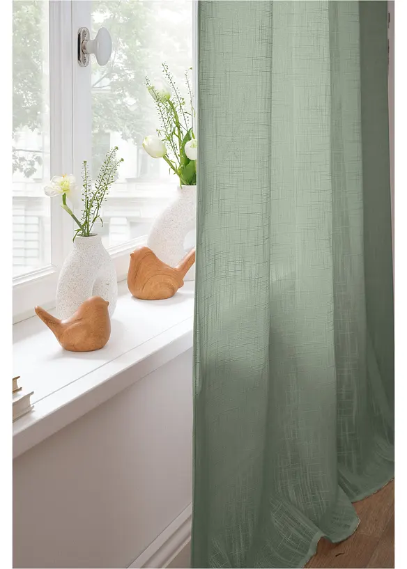 Gordijn met structuur (2 stuks), bonprix