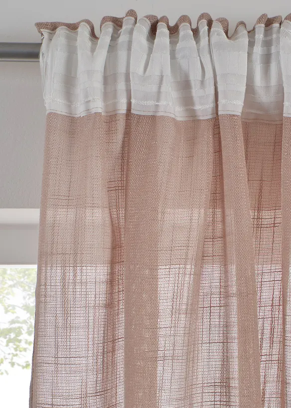 Gordijn met structuur (2 stuks), bonprix