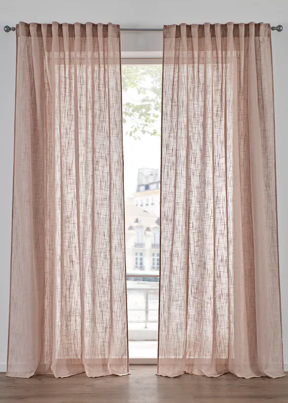 Gordijn met structuur (2 stuks), bonprix