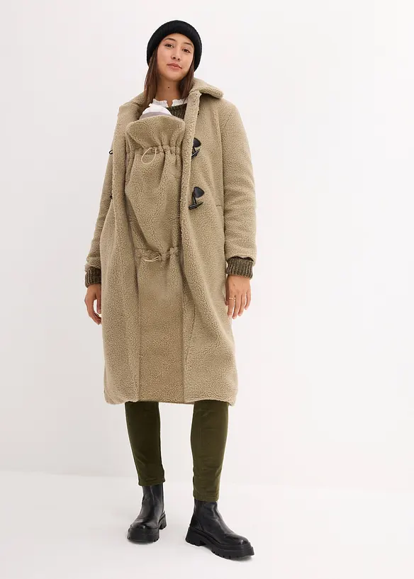 Zachte zwangerschapsjas/draagjas van teddy fleece, bonprix