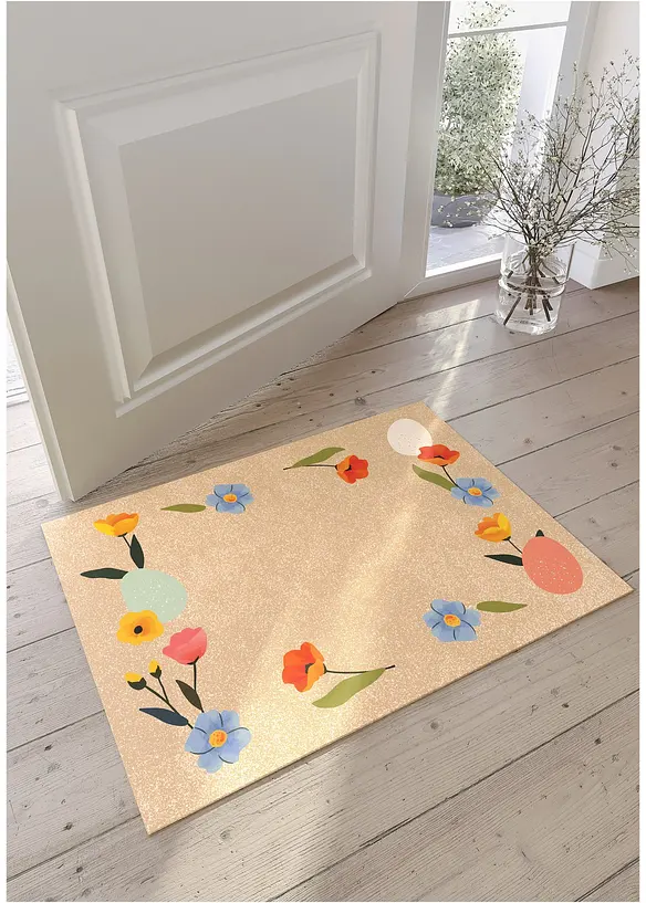 Wasbare deurmat met lentemotief, bonprix