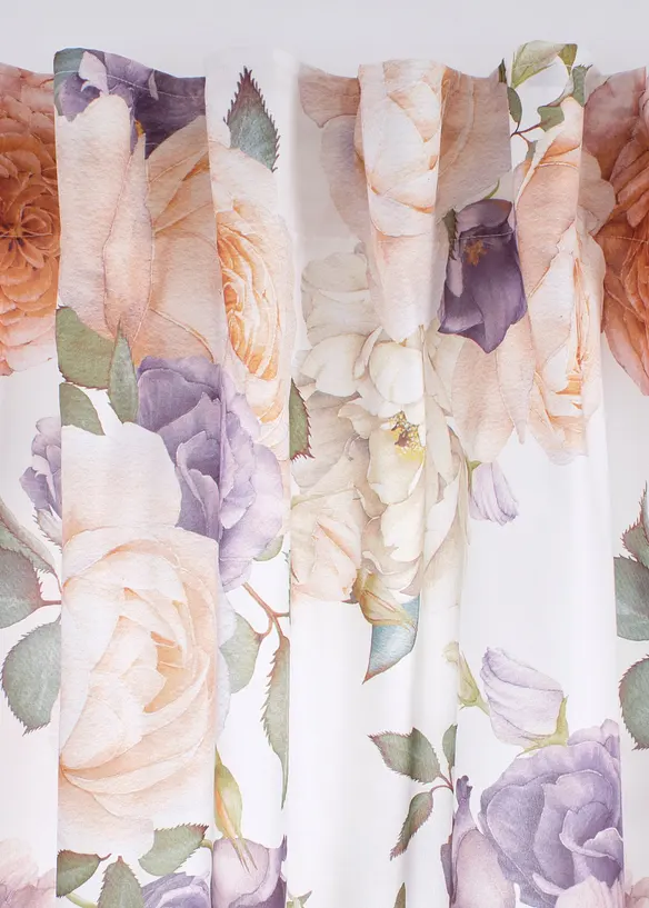 Gordijn met bloemenprint (2 stuks), bonprix